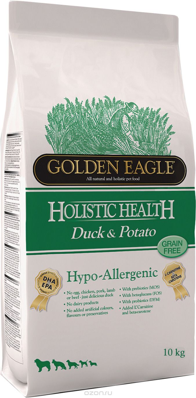   Golden Eagle Holistic Dog Adult Hypo-Allergenic Duck&Potato,   ,     , 10 